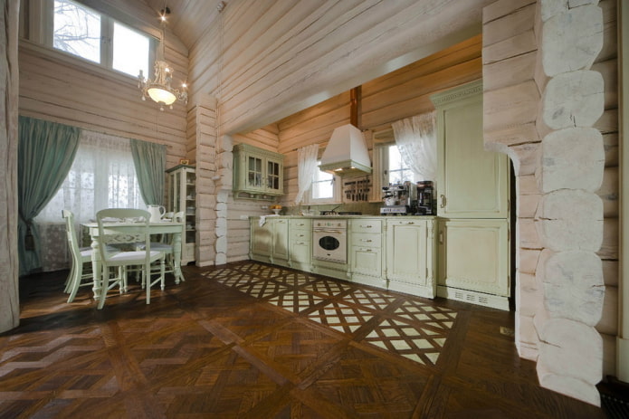 landelijke keuken in het interieur van het huis
