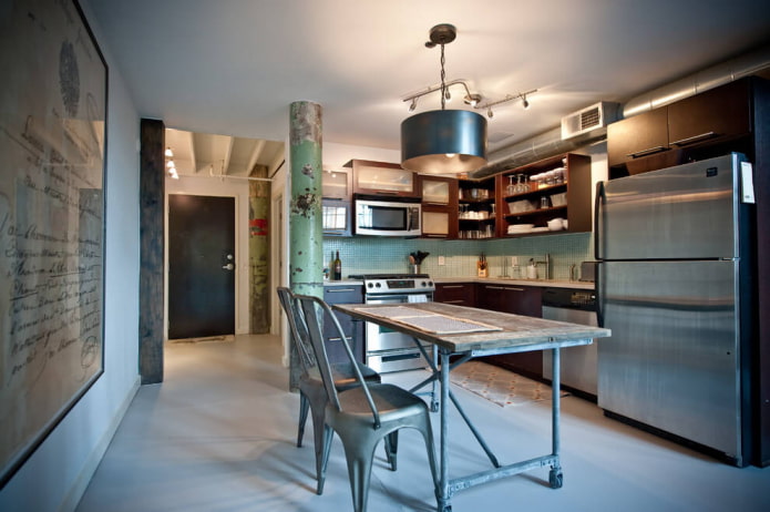 hoekkeuken met open planken