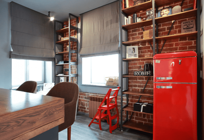 stijlvolle rode koelkast