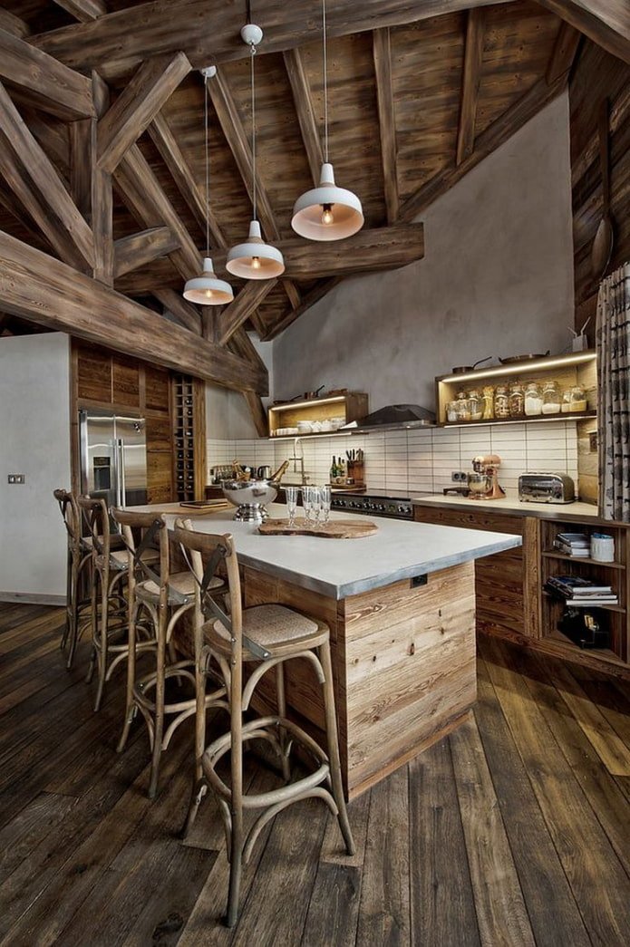 keuken met kookeiland in een priv?woning
