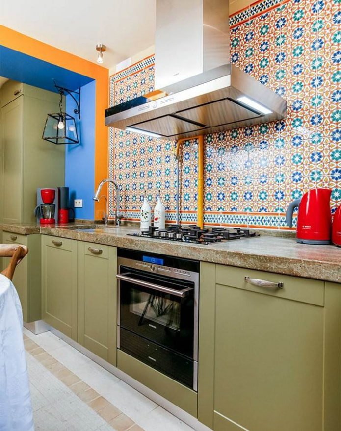 combinatie van blauw en oranje