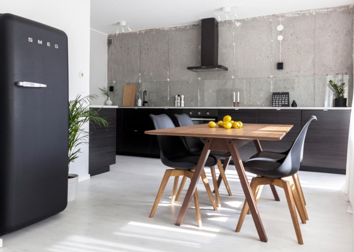 wenge keuken in loftstijl