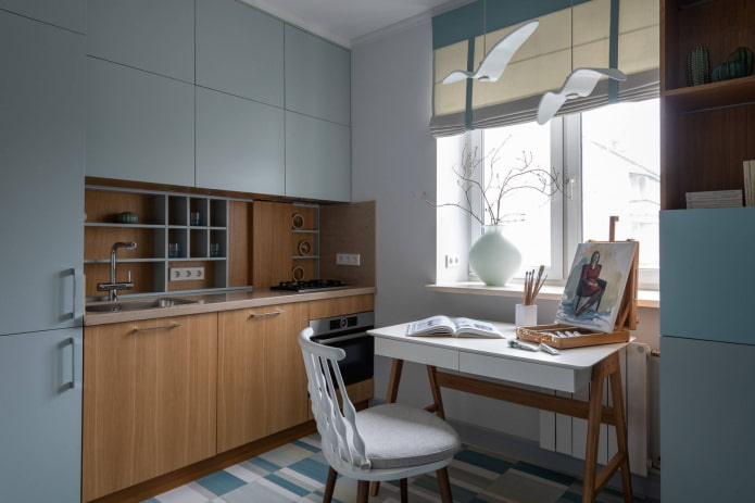 lineaire keuken in een Chroesjtsjovisch gebouw