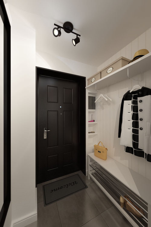 gang in het ontwerp van een studio-appartement van 33 m?.