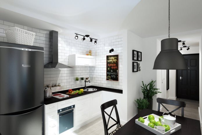 keuken in een studio van 33 m2.