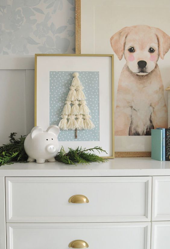 Kerstboom in een macram? lijst