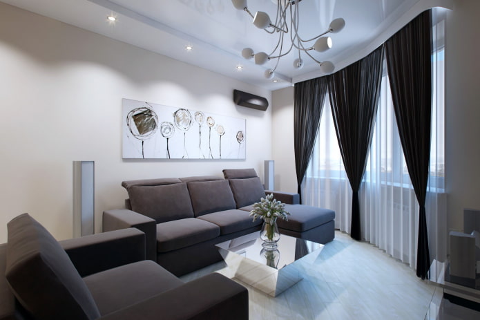 interieur van een driekamerappartement van 70 vierkante meter