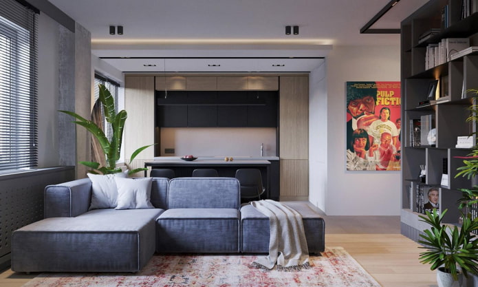 interieur van een driekamerappartement van 70 vierkante meter