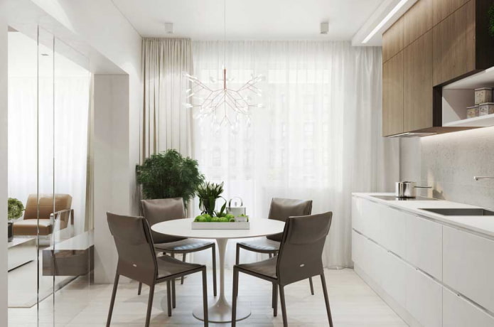 interieur van een tweekamerappartement van 70 vierkante meter