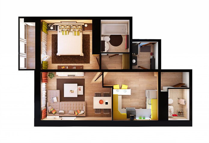 appartementindeling 70 vierkanten