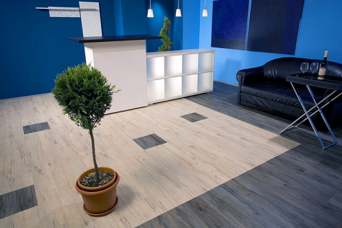 kwartsvinyltegels in het interieur