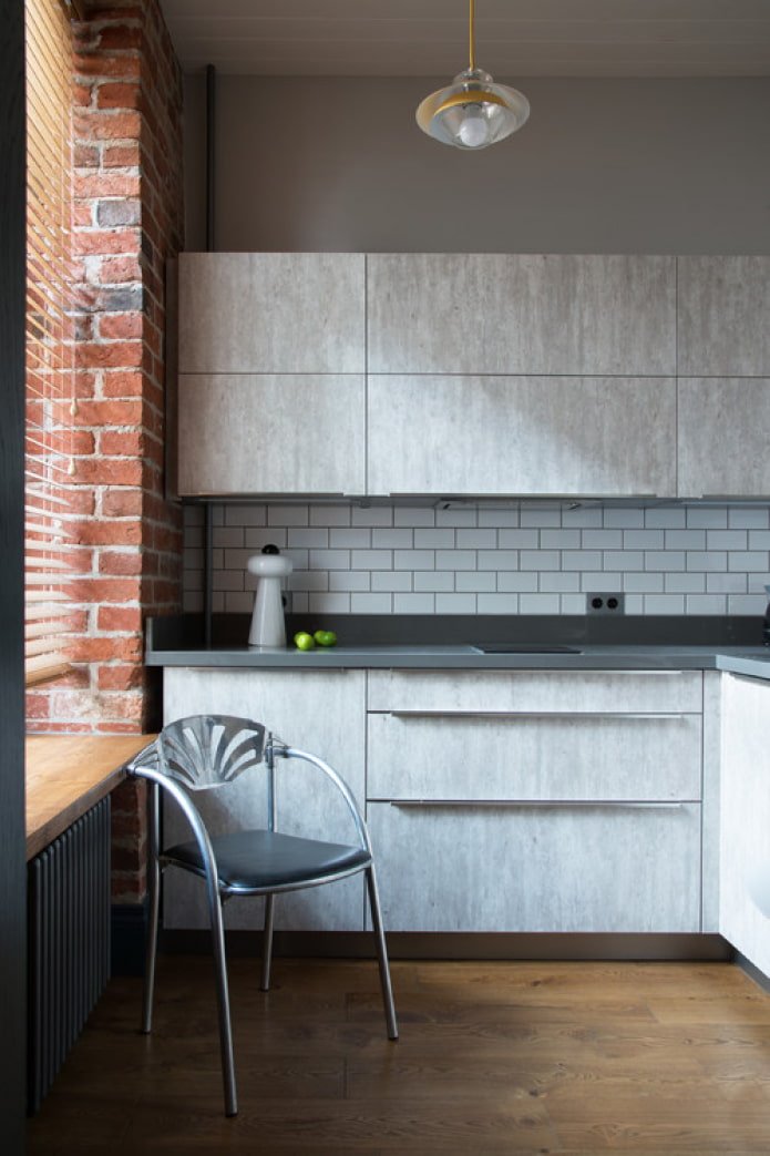 laminaat in de keuken in loftstijl