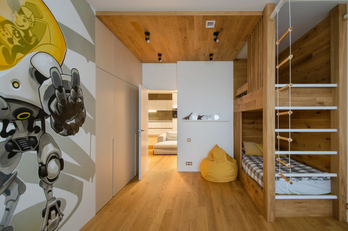 kinderkamer bekleed met laminaat