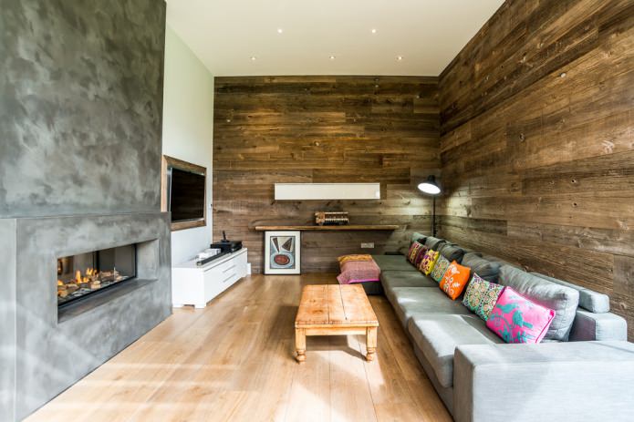 woonkamerinterieur in ecostijl