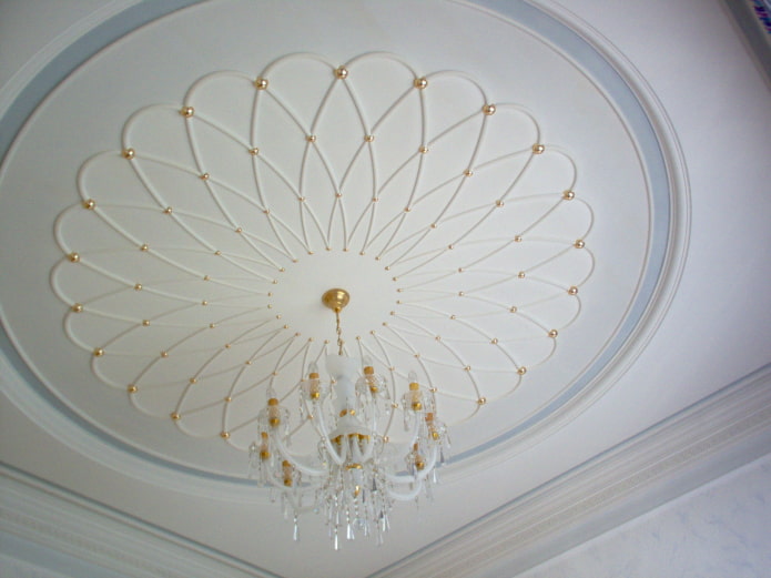stippelstucwerk op het plafond
