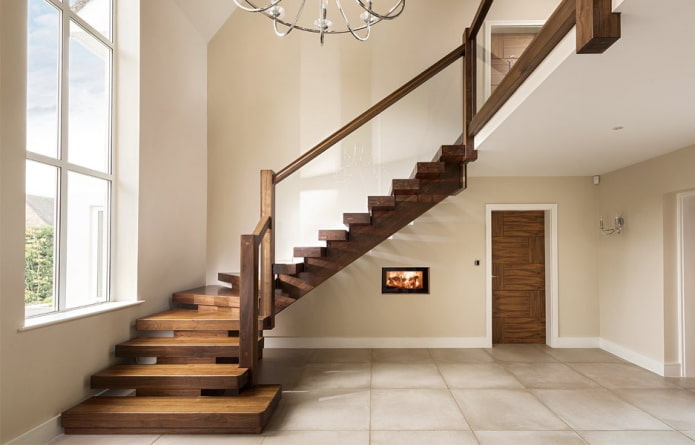 vormen van trappen in het interieur van het huis