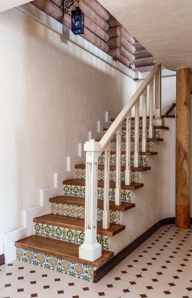 decoratie van de trap in het interieur van een priv?woning