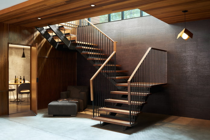 trappenhuisontwerp in het interieur van een priv?woning