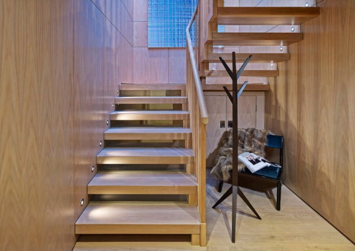 trappenhuisverlichting in het interieur van een priv?woning