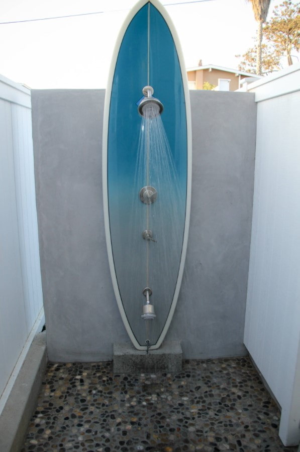 douchestandaard van surfplank