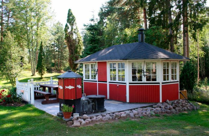 grillhuis in de tuin