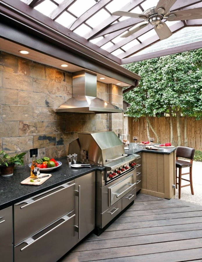 zomerkeuken met grill