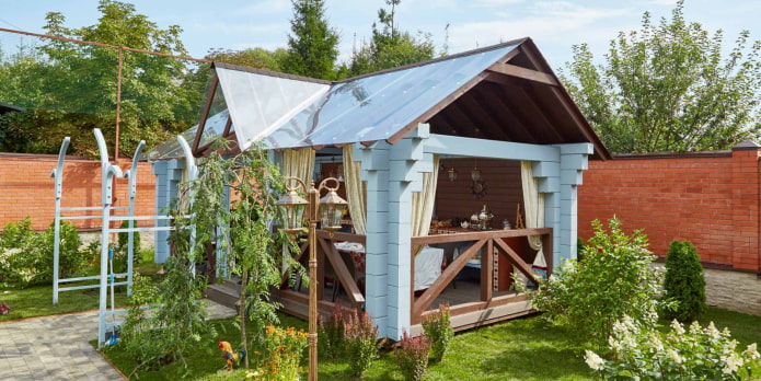 vrijstaande keuken in de tuin