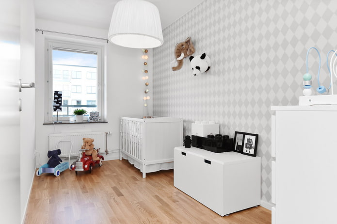 linoleum met imitatielaminaat in de kinderkamer