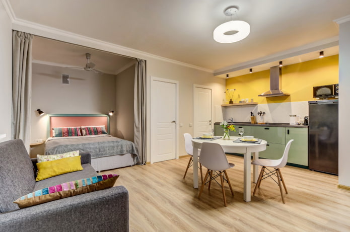 linoleum met imitatie laminaat in het interieur
