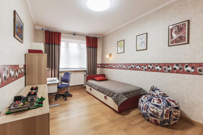 linoleum met imitatielaminaat in de kinderkamer