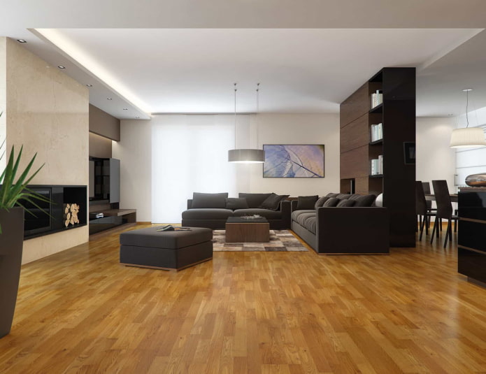 linoleum met imitatielaminaat in het interieur