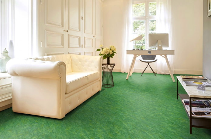 groen linoleum