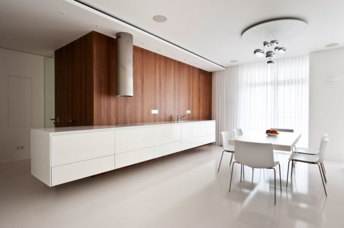 wit linoleum in het interieur