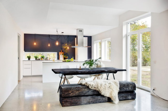 wit linoleum in het interieur
