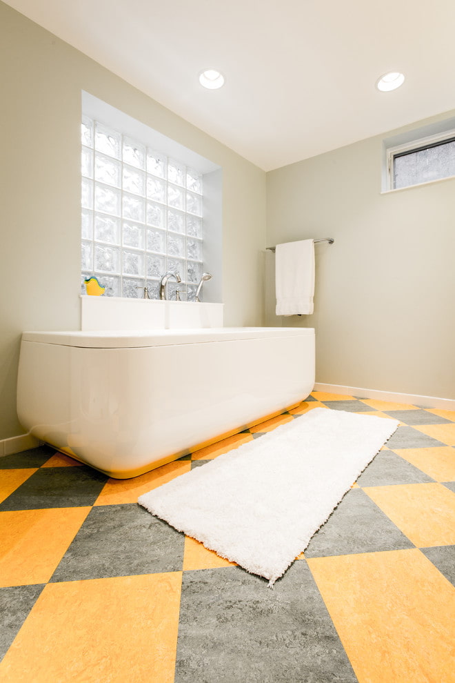 Linoleum in de badkamer
