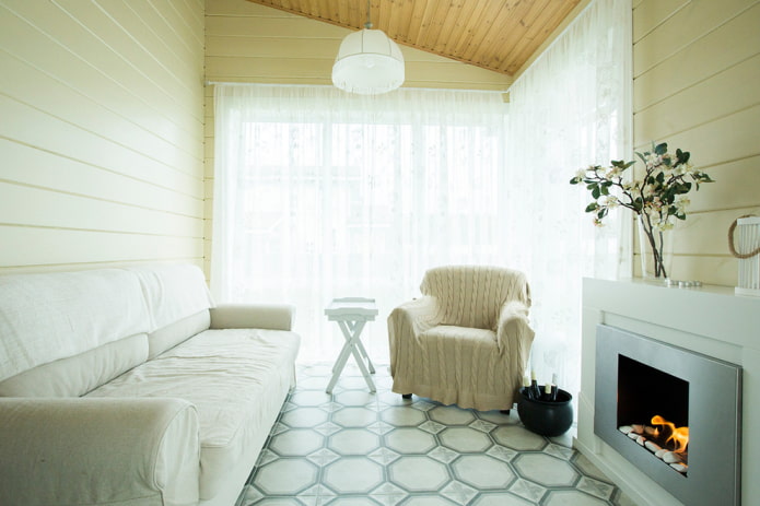 linoleum op de vloer in het interieur van een landhuis