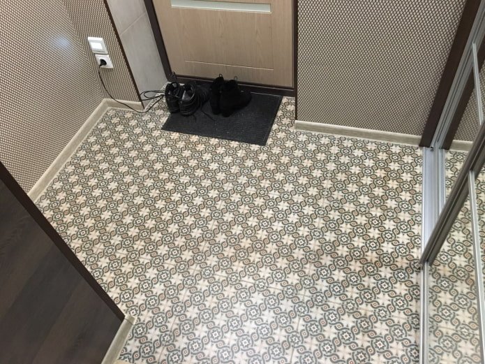 linoleum met een patroon