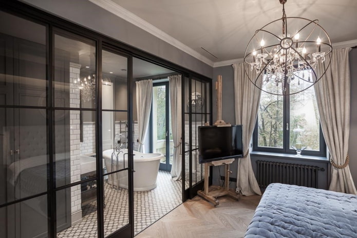 linnen verduisteringsgordijnen in het interieur