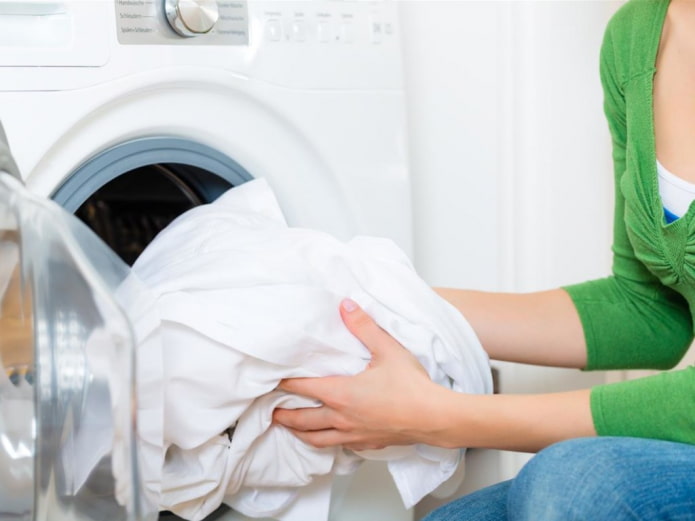 wassen van linnen gordijnen