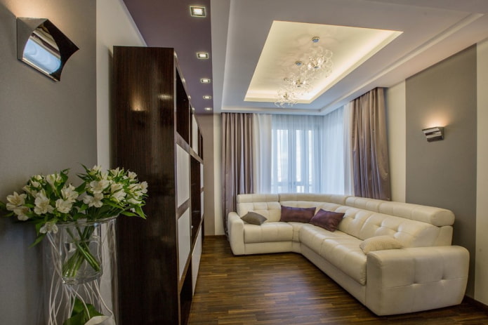 kroonluchter in het interieur van de woonkamer