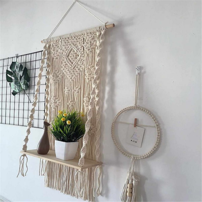 macram? stijl plank