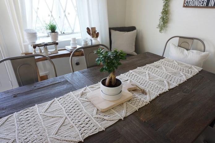 tafelloper in boho-stijl