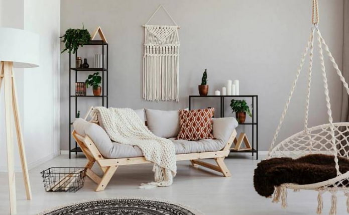 Scandinavisch interieur met macram?