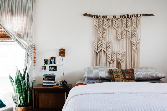 slaapkamer in boho-stijl