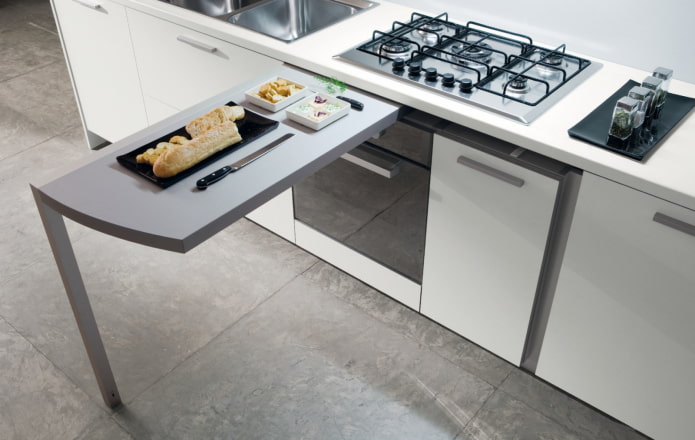 transformer meubels voor een kleine keuken-woonkamer