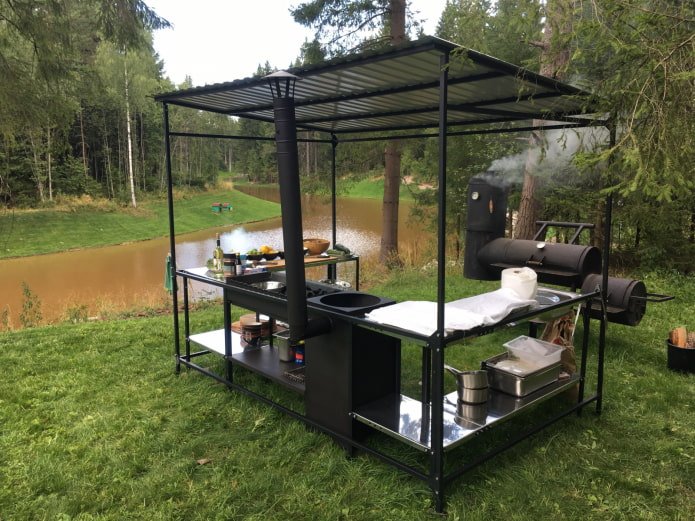 ijzeren barbecueplek