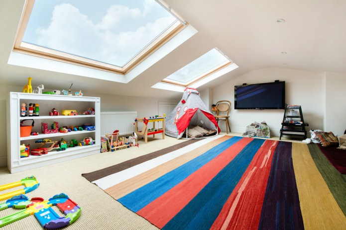 Wit zolderplafond