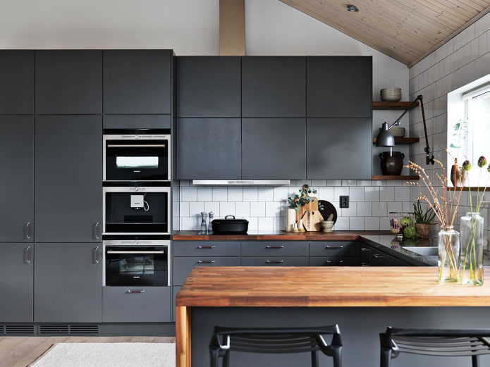 matte zwarte keuken