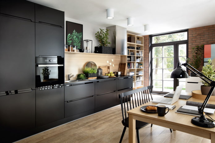 stijlvolle zwarte keuken