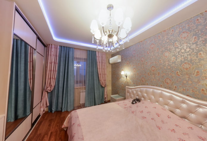 gespannen canvas in het slaapkamerinterieur